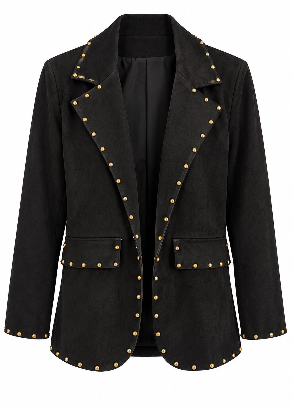 Chaqueta antelina negra
